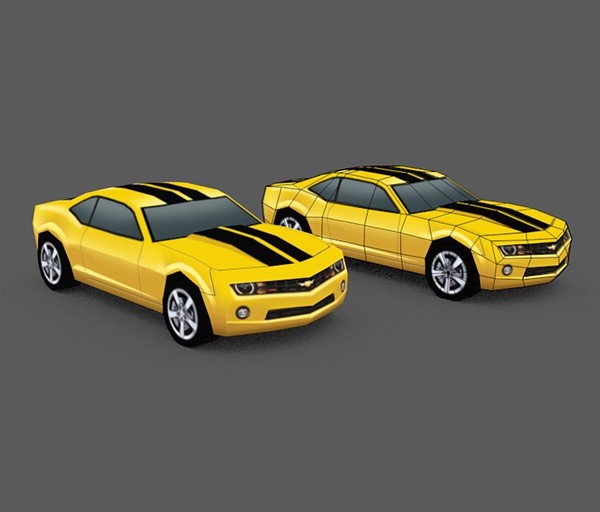 Low Poly 2010 Camero preview image 1